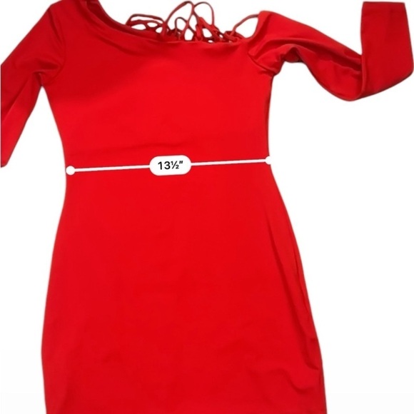 Susana Monaco Women’s Red Cut-Out Shoulder Dress, Size M - Long Sleeve - Picture 11 of 14